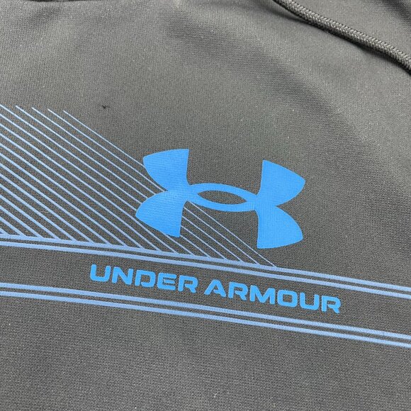 Under ARMOUR UA Hoodie Scuba Sweater Men Medium M Black Activewear Gym Training - Picture 2 of 8